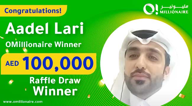 One of the lucky winners Aadel Lari, who won the Raffle Draw prize of AED 100,000 shared his experience of discovering the initiative through social media. Aadel purchased three Green Certificates and went on with his life, only to be surprised by a phone call from O!Millionaire that changed his life.