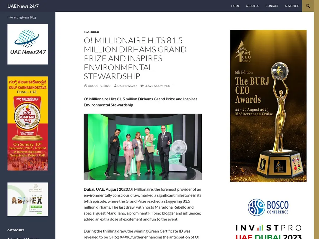 Omillionaire news